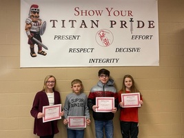 December's Middle School Students of the Month