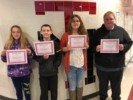 October's Middle School Students of the Month